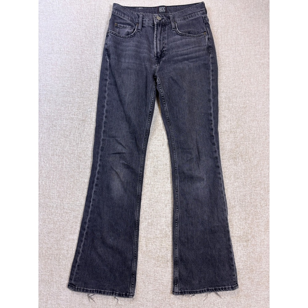 BDG Urban Outfitters 90s Bootcut Jeans Faded Black Raw Hem 25